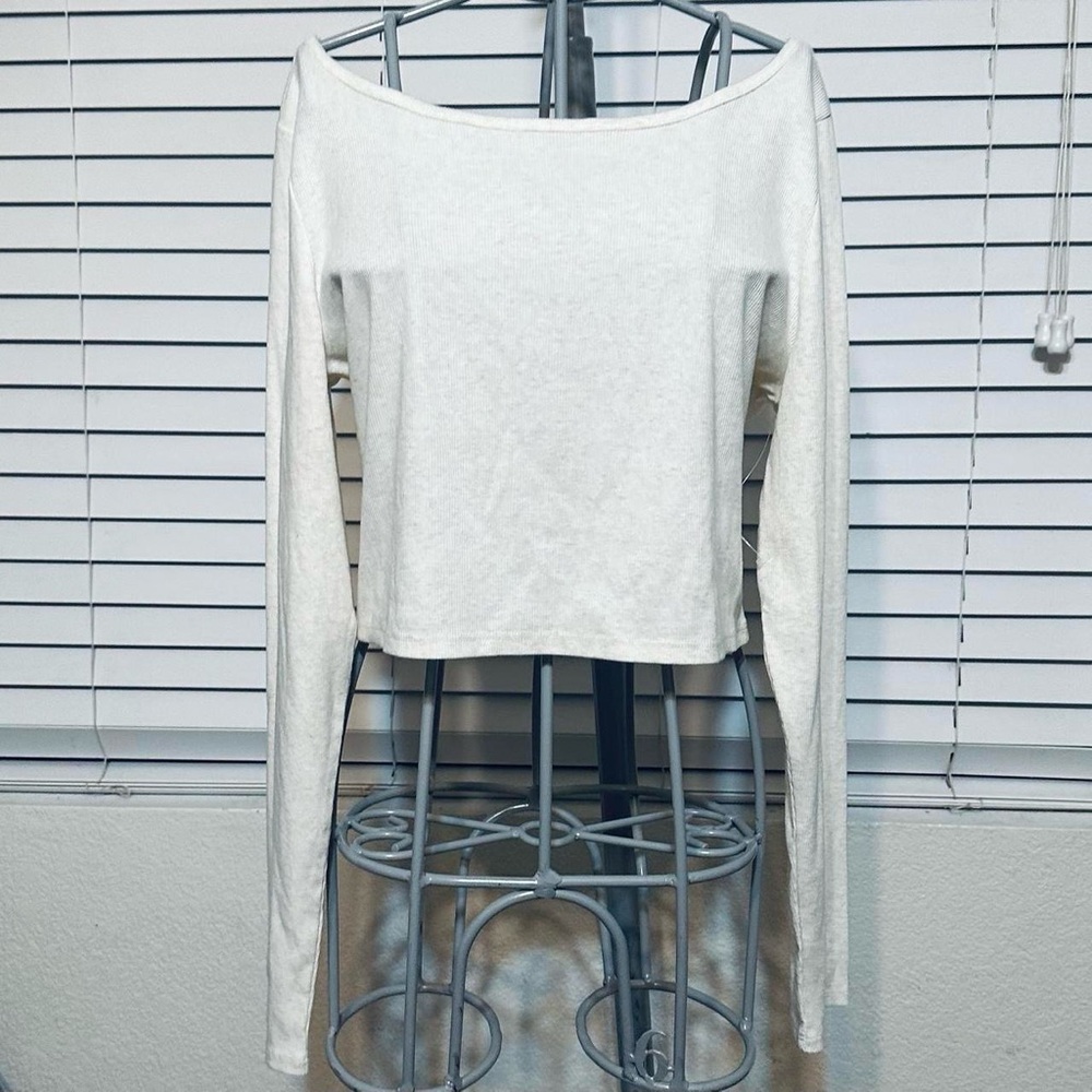 Arizona Jean White Long Sleeve Twist Crop Top XXL